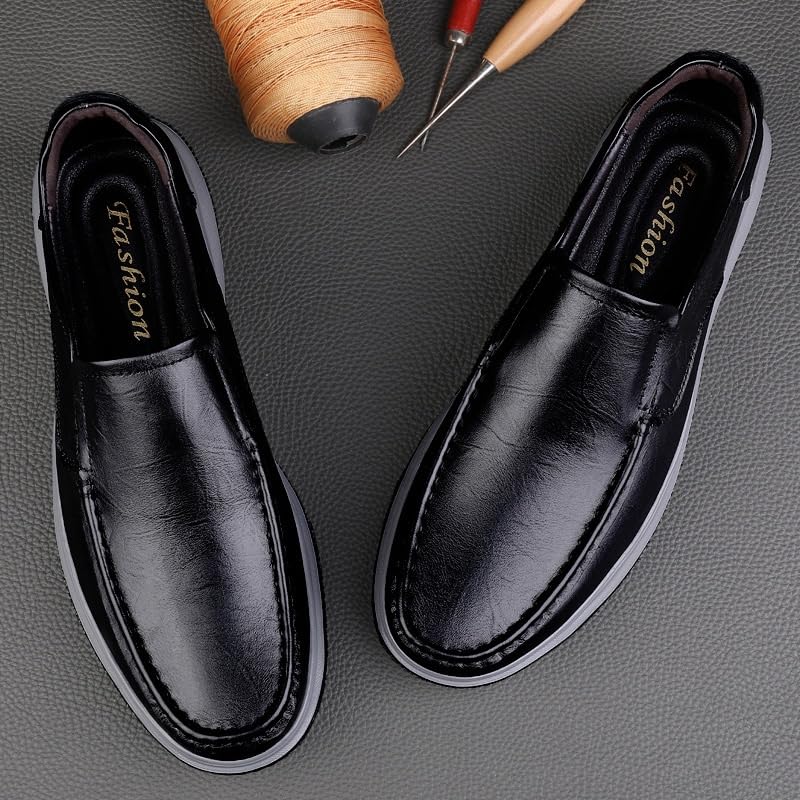 Men's Slip-on Shoes Height-Increasing wear-Resistant Shoes for Men(D,6.5)4