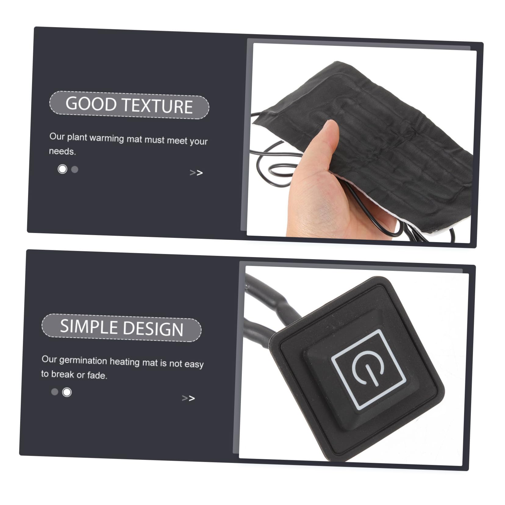 Abaodam 4 Stück Heizmatte für Pflanzen Einstellbare Pflanzenheizmatte USB für Keimung Pflanzen für Gewächshaus Terrarium und Fischbecken zu Reinigen und Temperaturregulierend