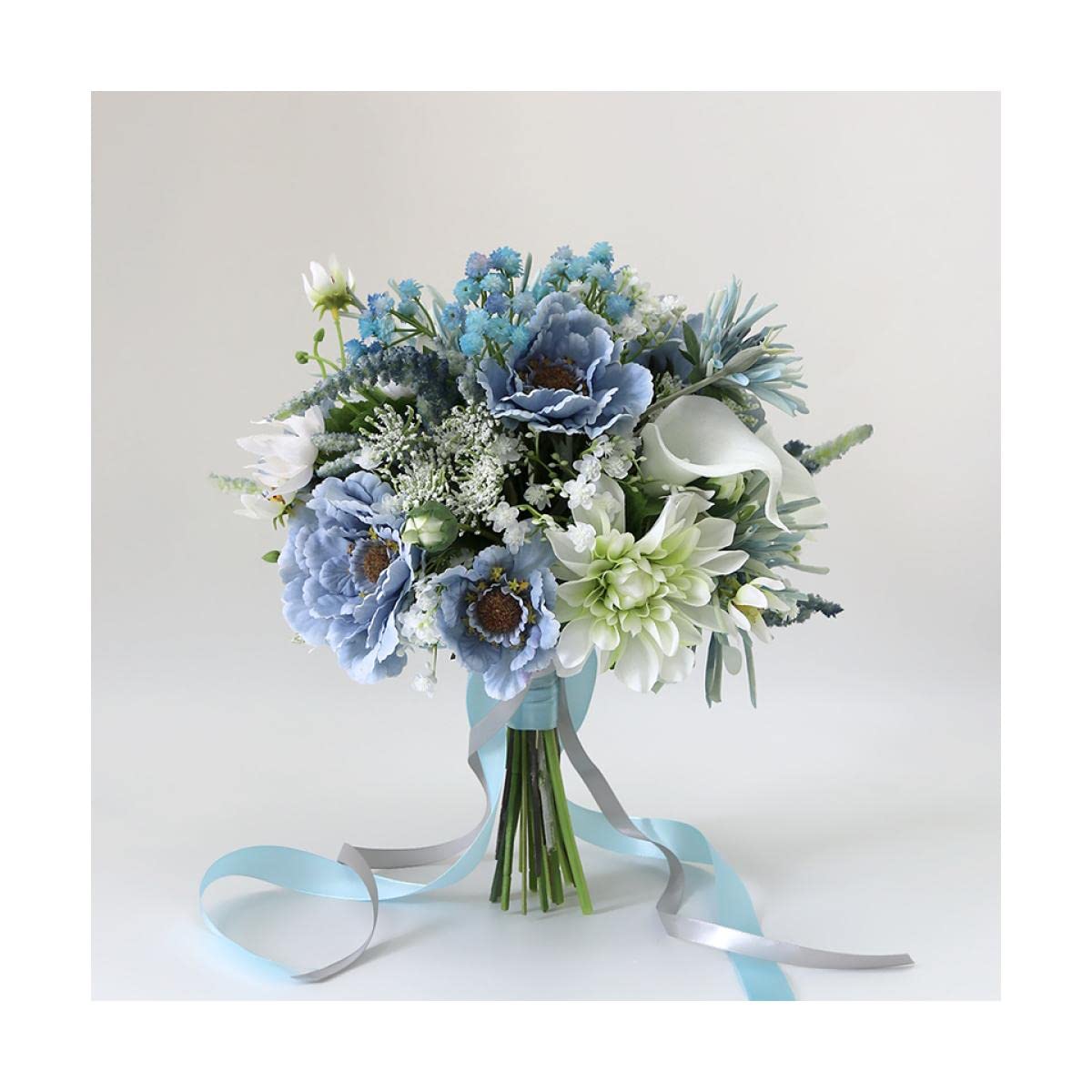モダン造花アレンジメント ホワイト・ブルー モダン造花アレンジメント ホワイト・ブルー