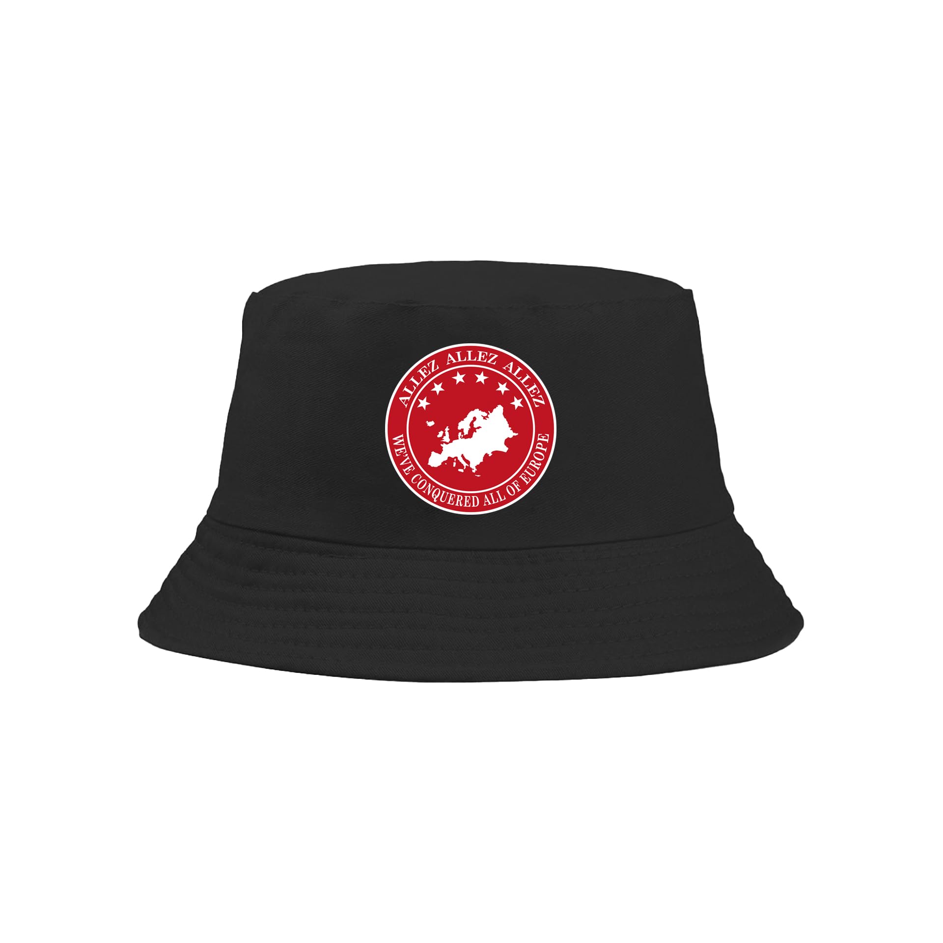 Partisan Unisex Black Liverpool Bucket Hat - Allez - Red Or - Adult One-Size (Cotton, )