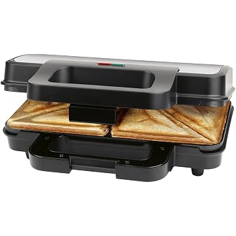 ProfiCook&reg; Sandwich Maker, Extra Large Sandwich Panels for XXL Toast Slices, Non-Stick Coating, No Burning, Toaster Sandwich 