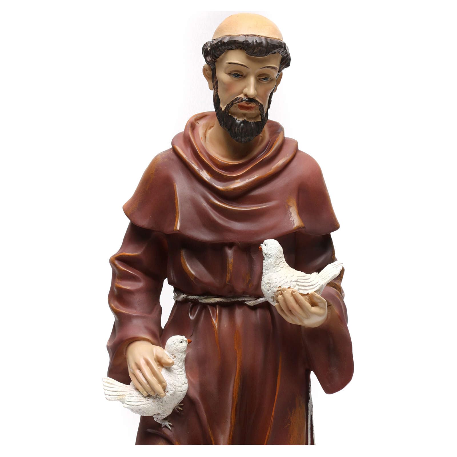 Holyart Statue in resina e PVC: San Francesco con lupo 50 cm resina