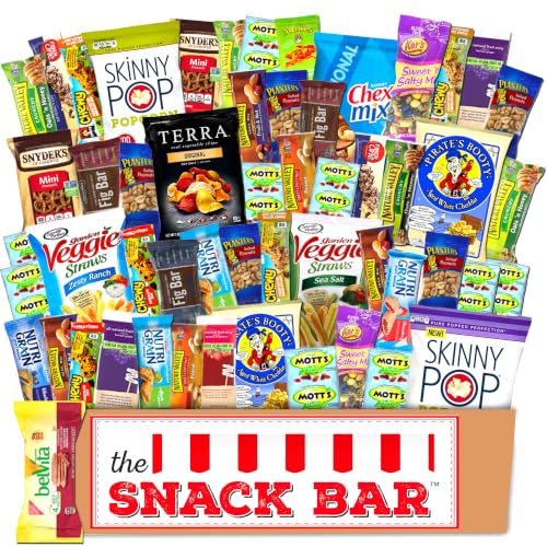 Healthy snack Care Package (52 count) A Gift crave Snack Box with a Variety of Healthy Snack Choices - Great for Office, College Military, Work, Students Holiday Gifts.