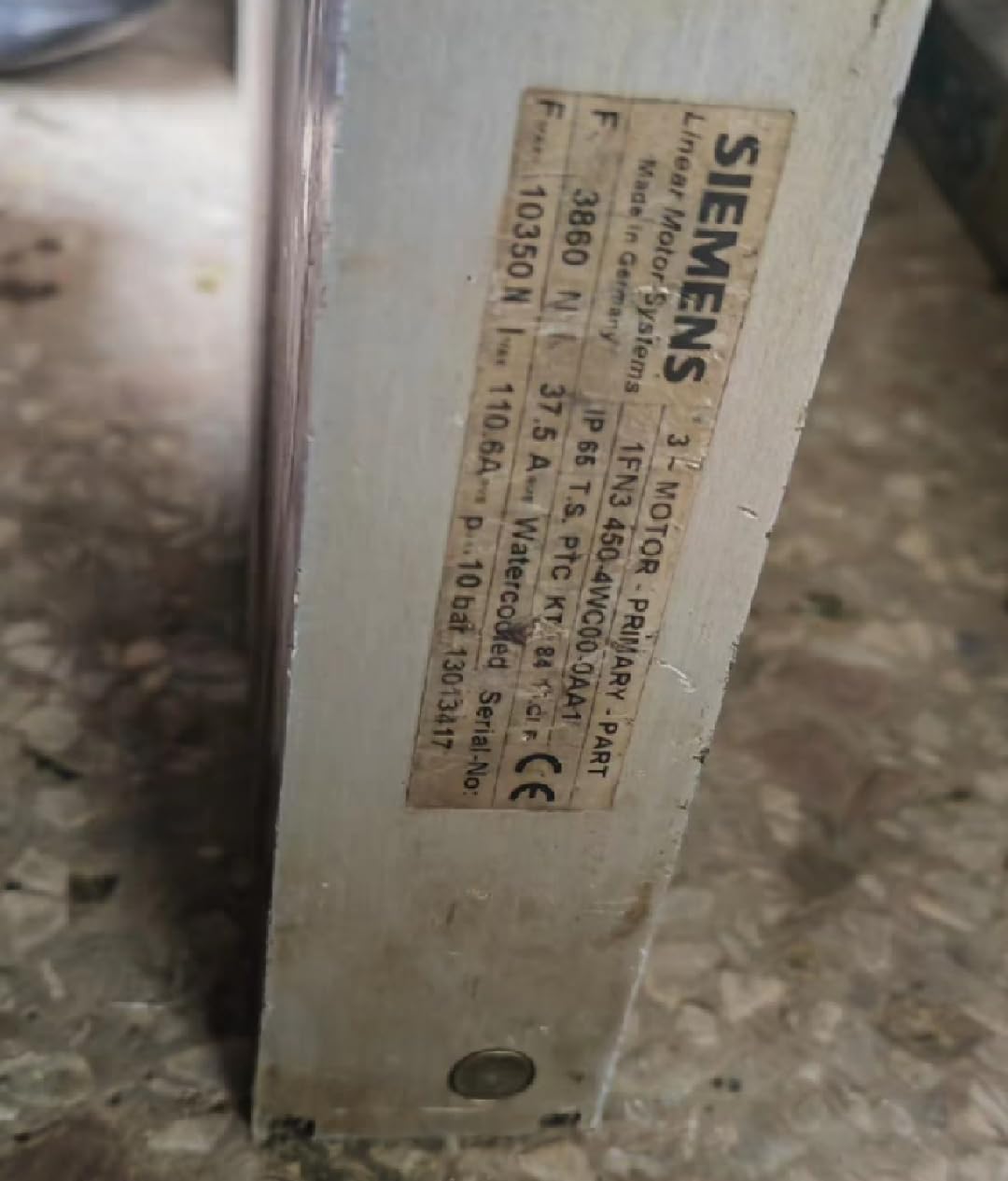 1 PCS Motor 1FN3450-4WC00-0AA1(Used) in Good Condition