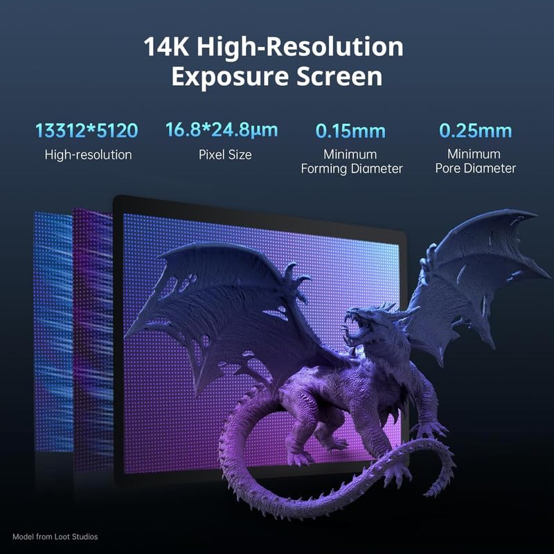 Image of 3IDEA Photon Mono M7 Resin 3D Printer, 10.1 inch 14K HD Screen with COB LighTurbo 3.0 System, 150mm /h Fast Printing, Intelligent 3D Resin Printer, Build Volume of 8.77''x4.96''x9.05''