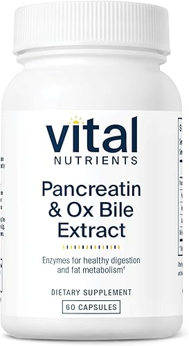 Vital Nutrients Extracto de pancreatina y bilis del buey | Suplemento natural de enzimas digestivas | Ayuda a descomponer proteínas, grasas y