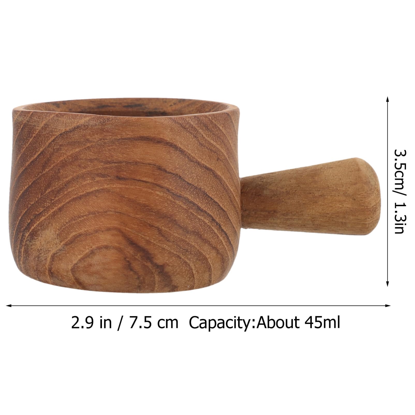 Cabilock Wooden Milk Cup Espresso Mini Water Kettle Pouring Pitcher Coffe Syrup Sauce Containers Syrup Creamer Container Mini Sauce Pitcher Mini Creamer Pitcher Coffe Creamer Tea Pitcher