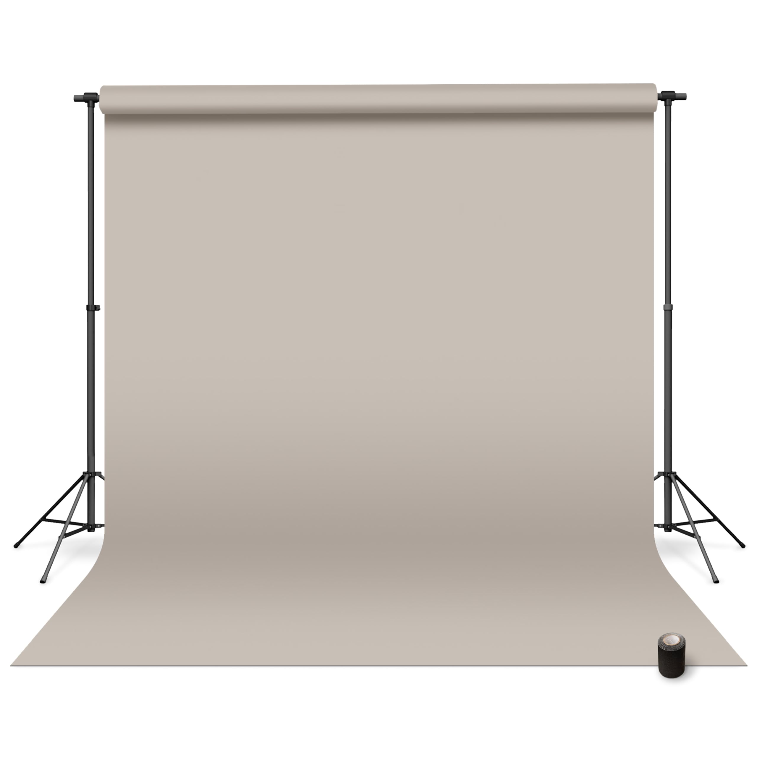 Denny Mfg - Seamless Paper Backdrop for Photoshoot with Free Gaffer Tape – Ash Grey Photography Paper Roll Background with Matte Finish for Studio,