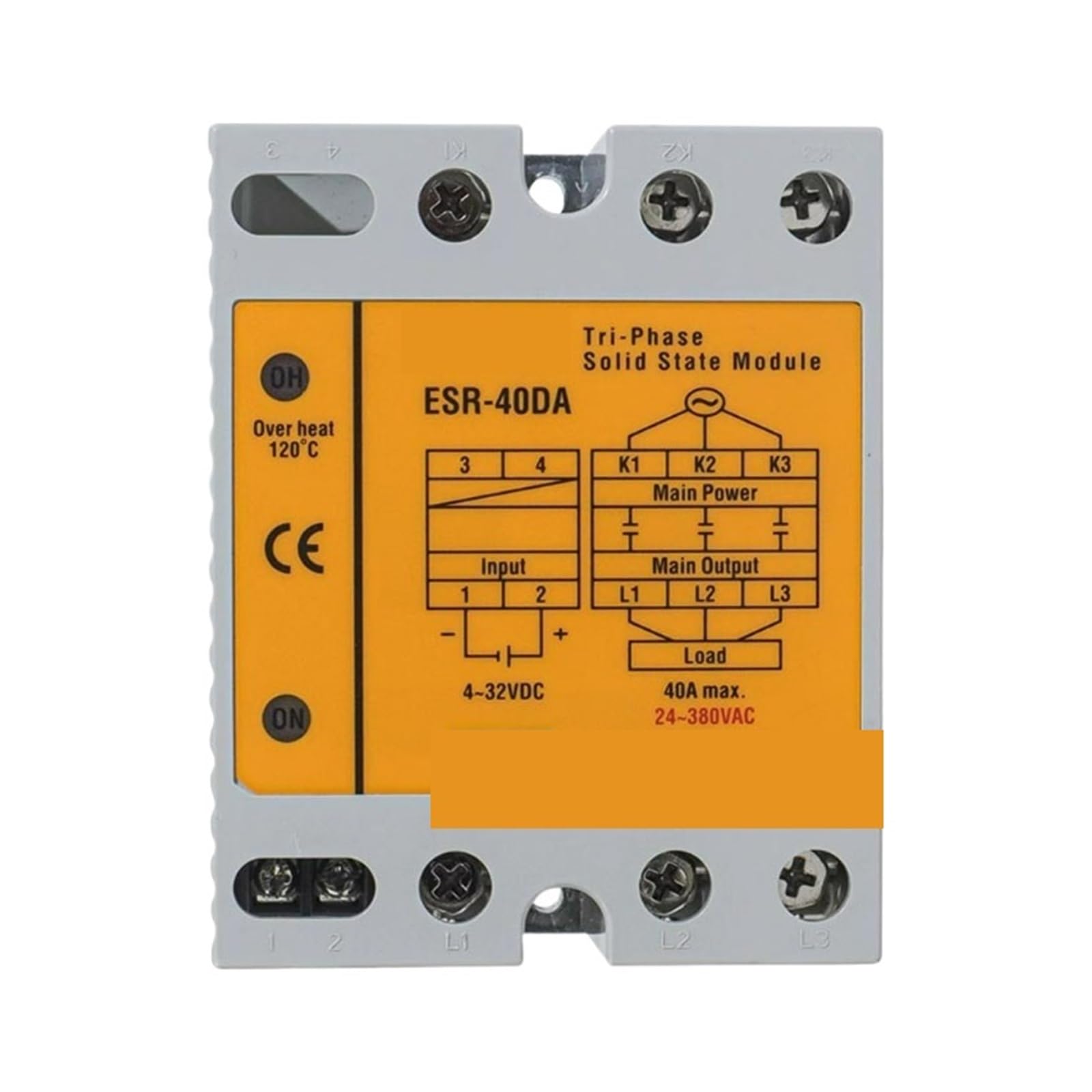 DSZUJTYROP Triphase Solid State Relay Thyristor Module ESR-25DA 40DA 60DA 80DA 100DA 25DA-H 40DA-H 60DA-H 80DA-H 100DA-H(ESR-100DA)