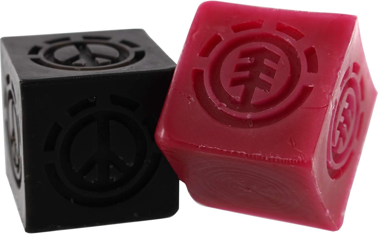 Element Skateboards Peace Curbs Red/Black Skate Wax - Two Pack