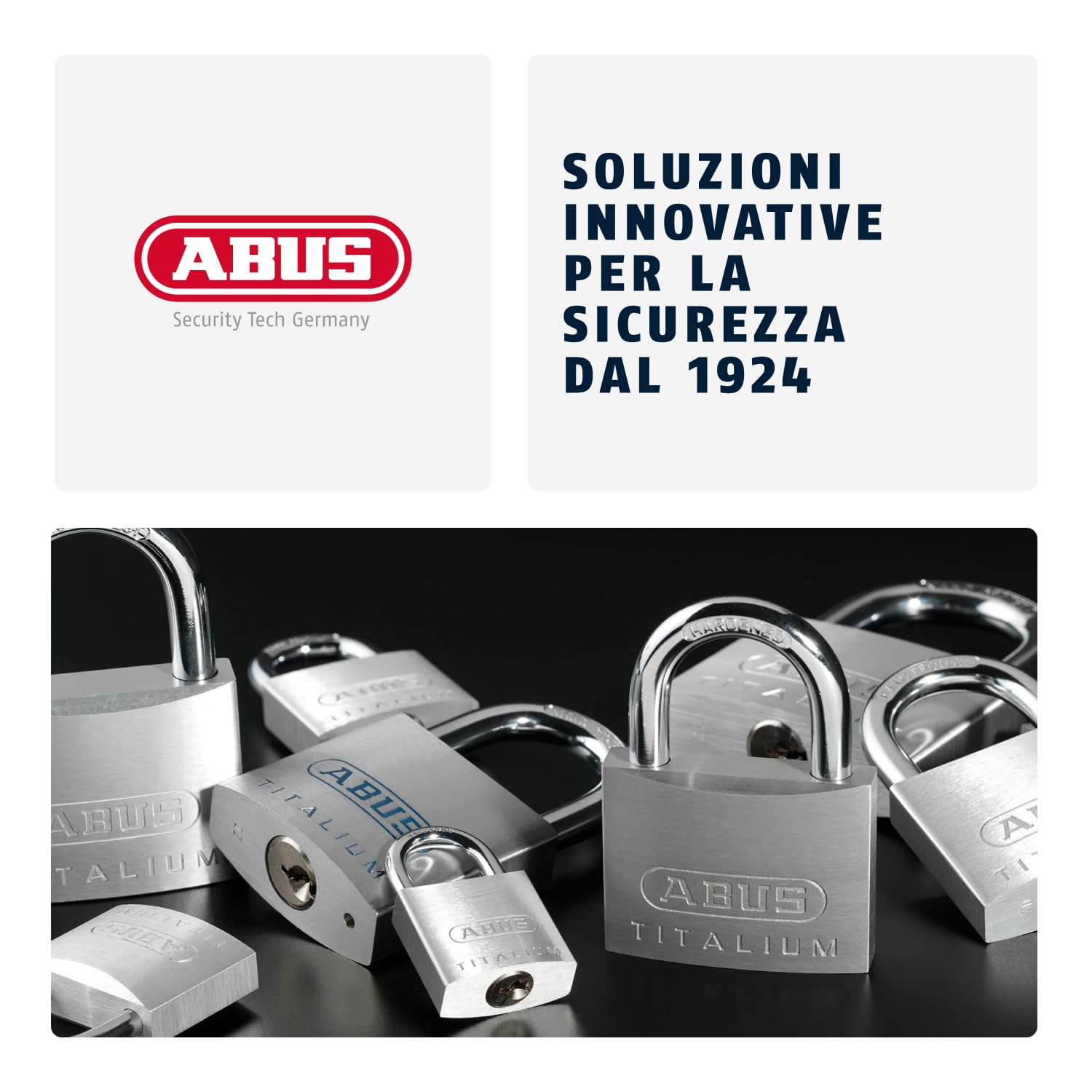 Abus Gs40 Spranga per Griglie, Set di 2, Blocco Antieffrazione per Grate Da Cantina e Pozzi di Luce In Plastica, Catena Variabile, Livello di Sicurezza: 6, 03600