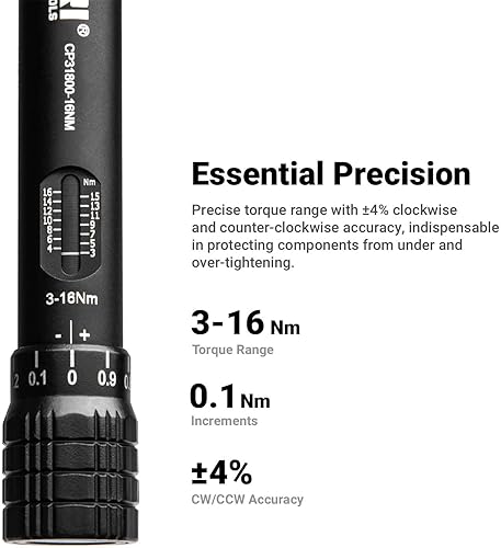 Miniatura 3 de Capri Tools Juego de mini llaves dinamométricas de 14 pulgadas, 3-16 Nm