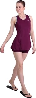 Keepfit Women's Racerback Padded Swimsuit Frock Style top and Boyshorts |Swimming Suit for Women Price In India