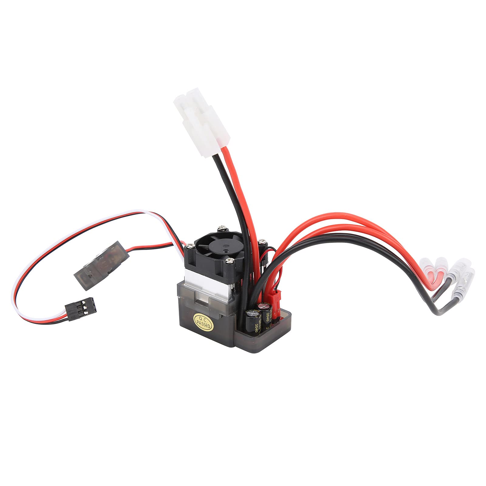 Lybunair Two Way Brushed ESC 7.2V ? 16V 0A High Voltage Brushed ESC with Fans Fit for RC Vehicles Ships Cars