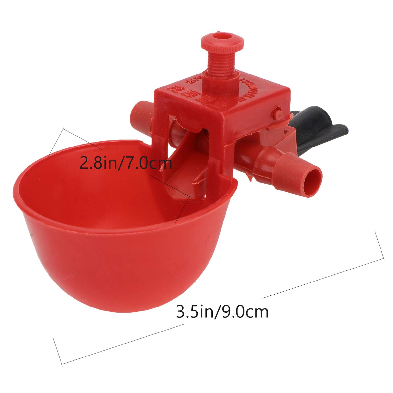 HEMOTON 12Pcs Adjustable Automatic Chicken Waterer Durable Drinking Fountain for Pigeons Birds and Poultry for Home Farm Use Material