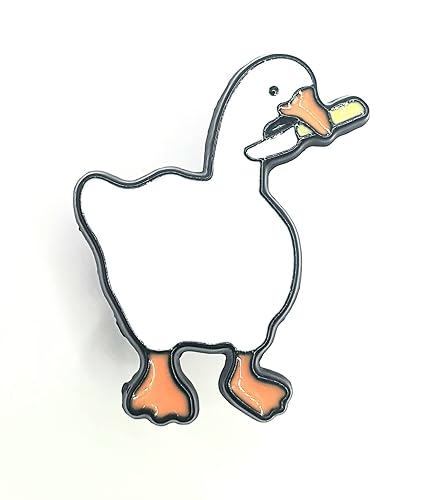 Angry Goose Knife Evil Meme Game Funny Metal Pin Badge HONK!