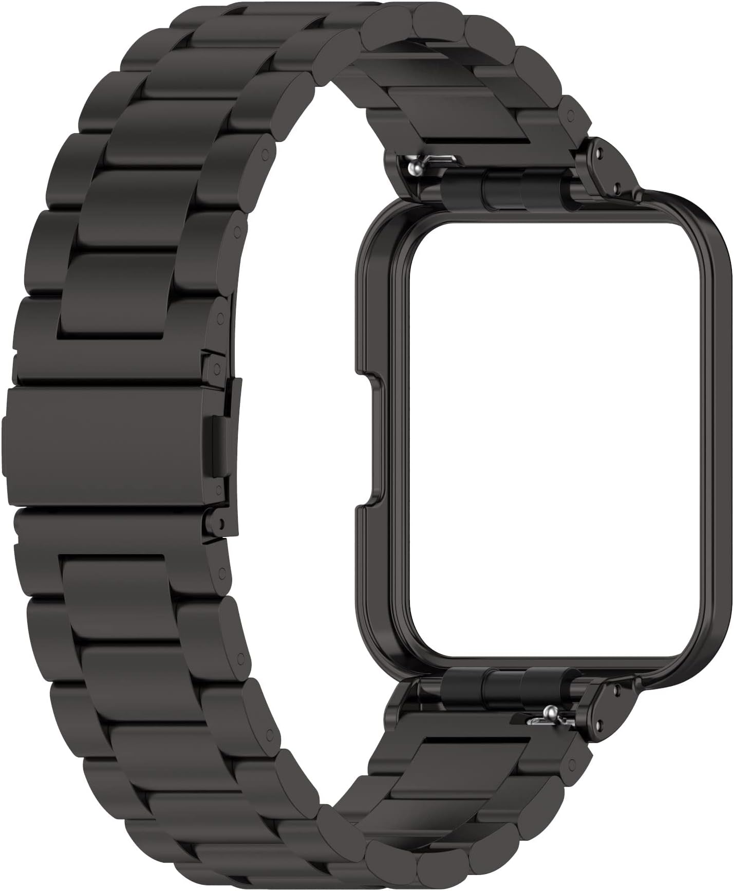TenCloud Watch Band Compatible with Xiaomi Mi Redmi Watch 2 Lite Strap Adjustable Solid Stainless Steel Wristband Metal