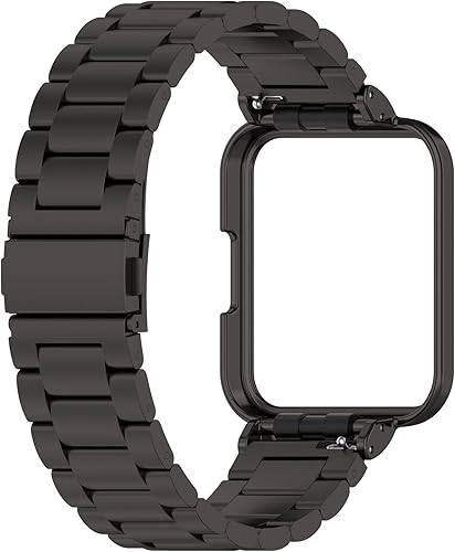 Correas de reloj compatibles con Xiaomi Mi Redmi Watch 2 Lite Correas de repuesto ajustables de acero inoxidable sólido para Xiaomi Mi Redmi Watch 2