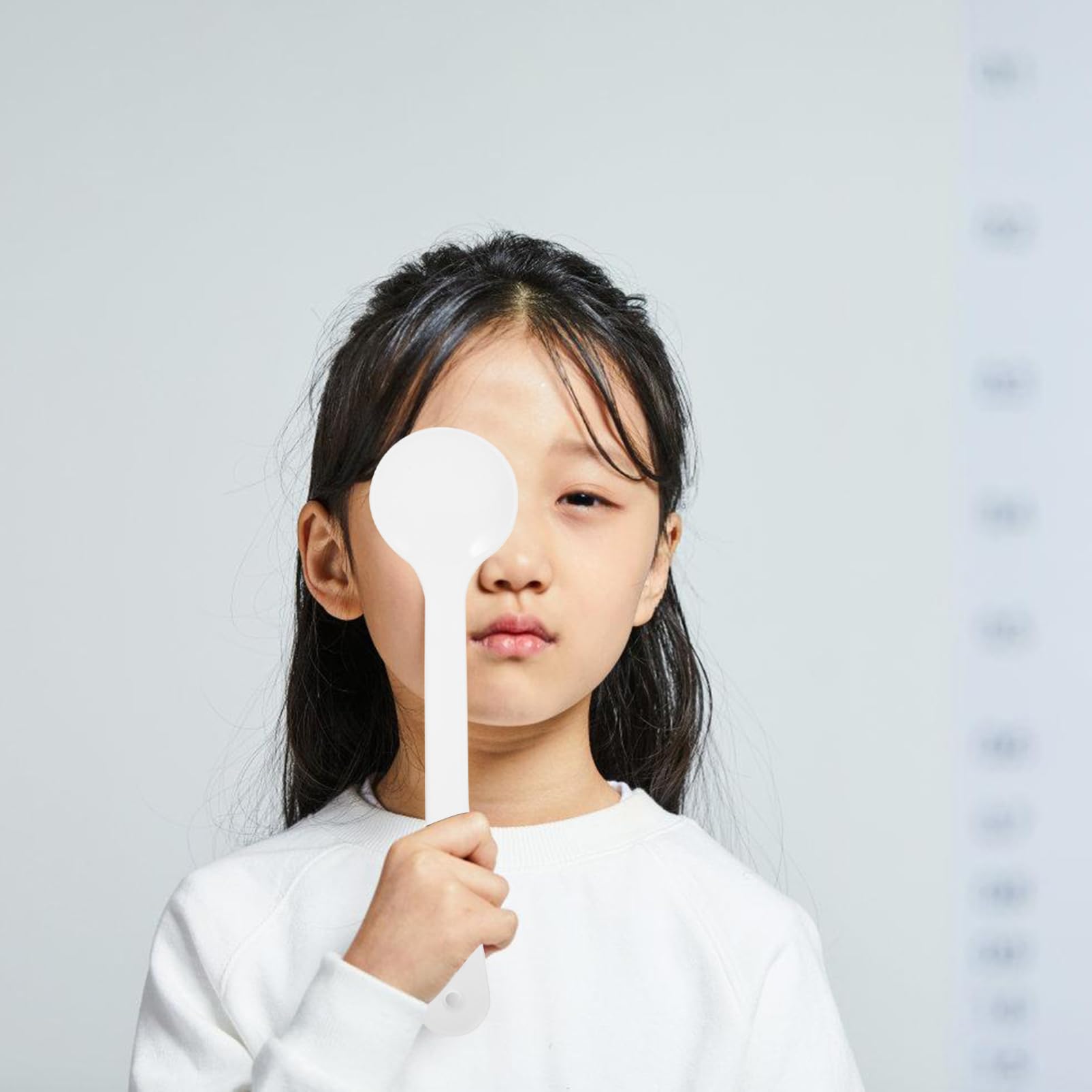 SOLUSTRE 2pcs Optometry Eye Mask Tools Blinder Eye Occluder for Vision Test Eye Occluder Tool Eye Exam Occluder Eye Occluder for Eyesight Test Eye Chart Exam Plastic Equipment White Glasses