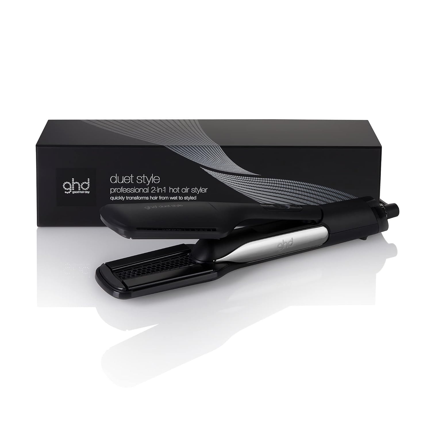 ghd Duet Style - Pancha de Pelo y Secador 2 en 1, De Mojado a Peinado Sin Daño Térmico, Sin Encrespamiento, Más Brillo - Para Todo Tipo de Cabello - (Enchufe Europeo)