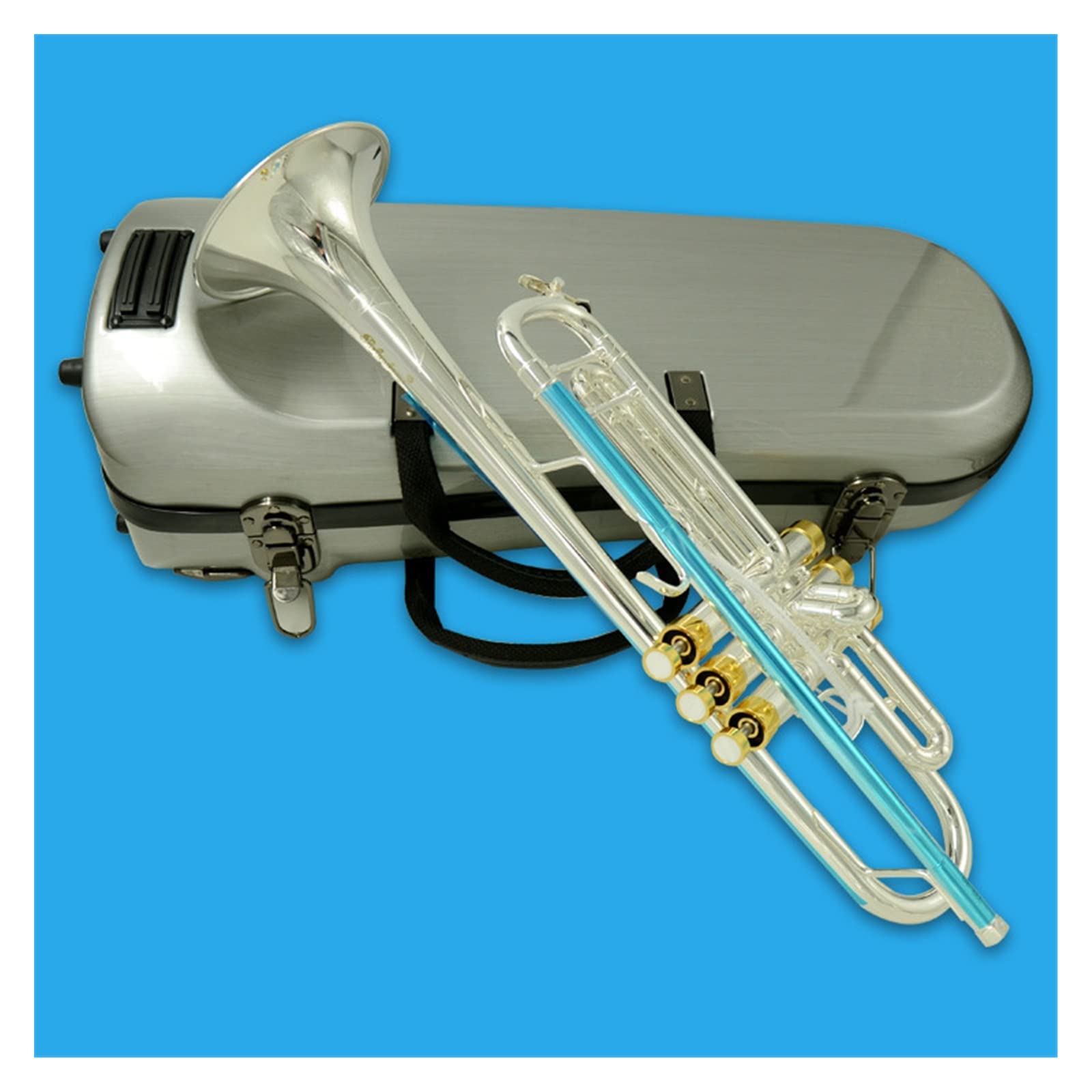 Posrebrzany Instrument Dęty B-płaski Standardowy Trąbka Dla Początkujących Dorosłych Dzieci Trąbka Student Trąbka