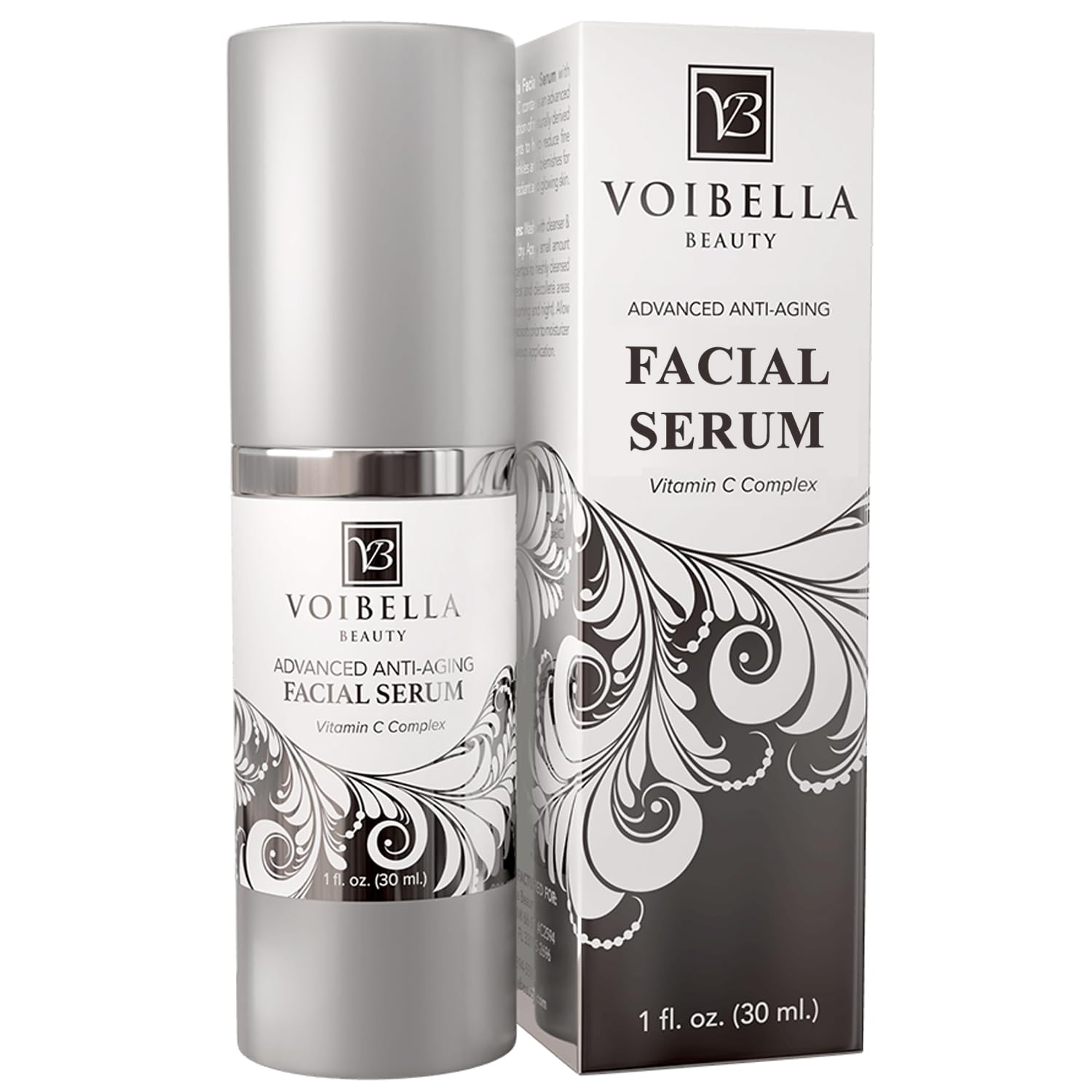 Natural Anti-Aging Facial Serum Vitamin C Complex - Anti-Wrinkle Face Serum Effects For Women & Men by Ultra Hydrating Skin Pores for Smoothing, Firming & Tightening - Great After Spa Treatment