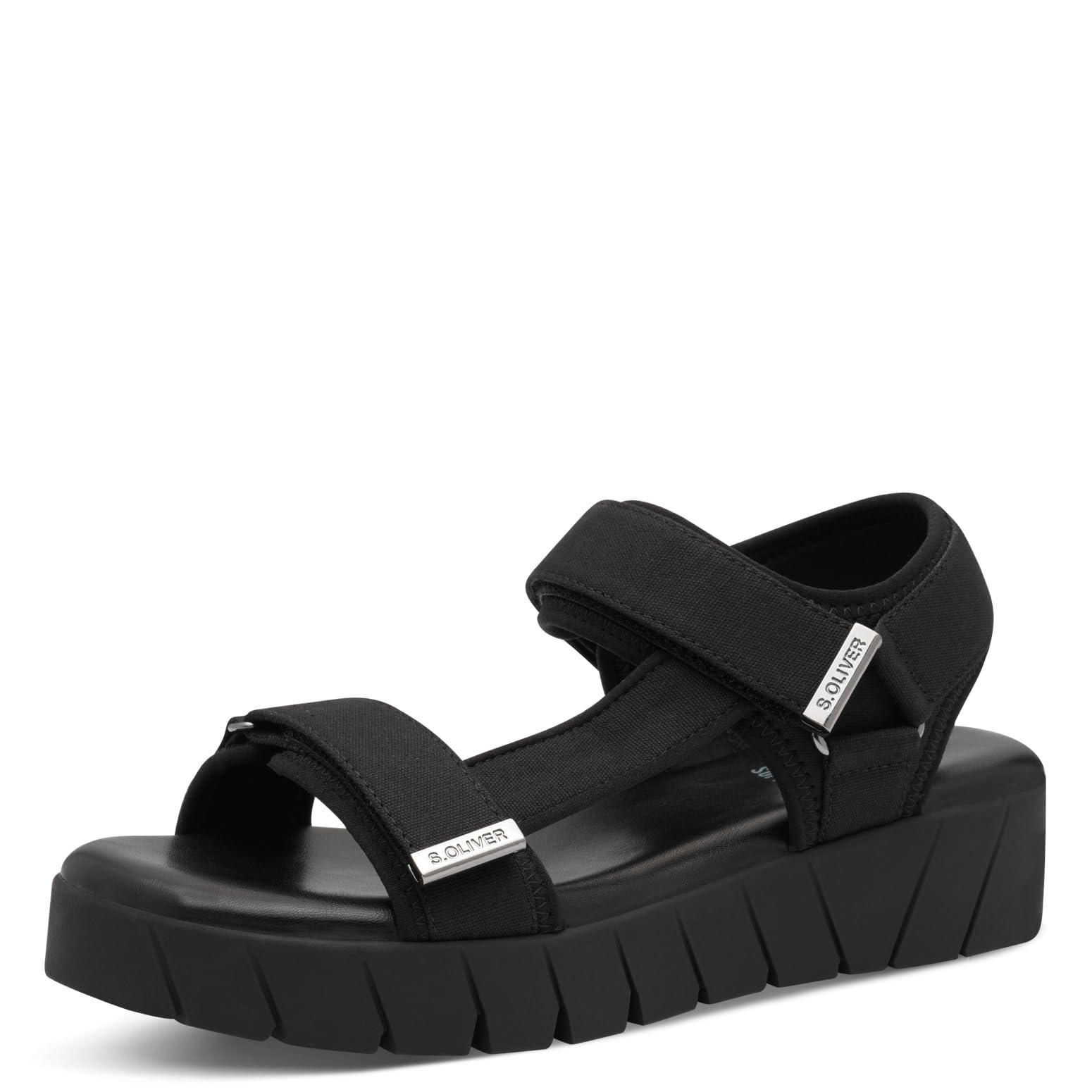 s.Oliver Women Damen 5-28706-44 Flat Sandal, Black, 7 UK