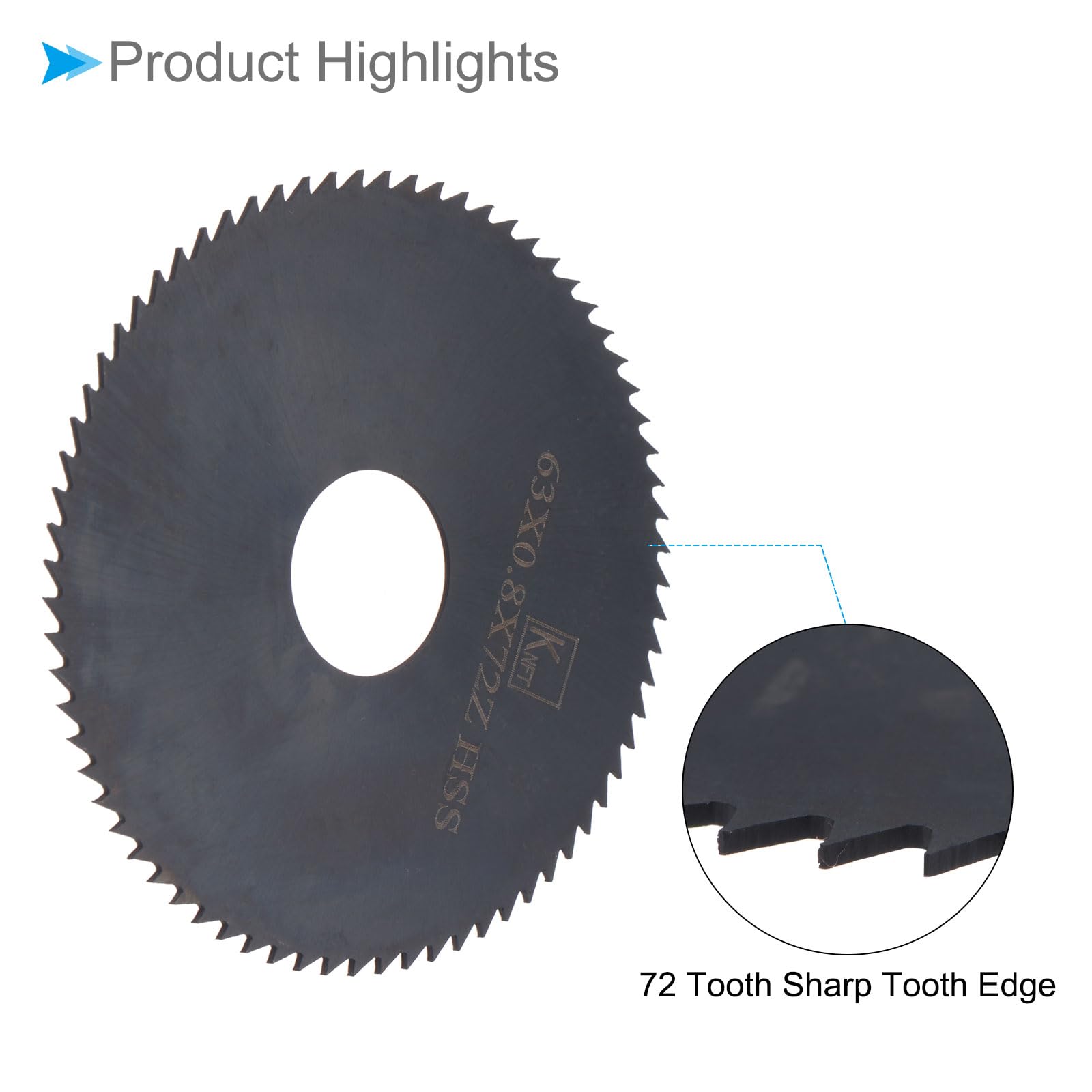 CoCud Circular Saw Blade, 63mm Dia 16mm Arbor 0.8mm Thick 72 Tooth - Image 4