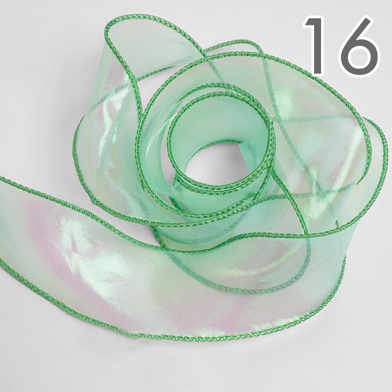 3 Rotoli (30 iarde) Nastri in Raso Lucido Colore Onirico 4 cm Pizzo in Organza per Fiocchi per Capelli Avvolgimento Materiale Fatto a Mano Fai-da-Te-01,3 Rotoli