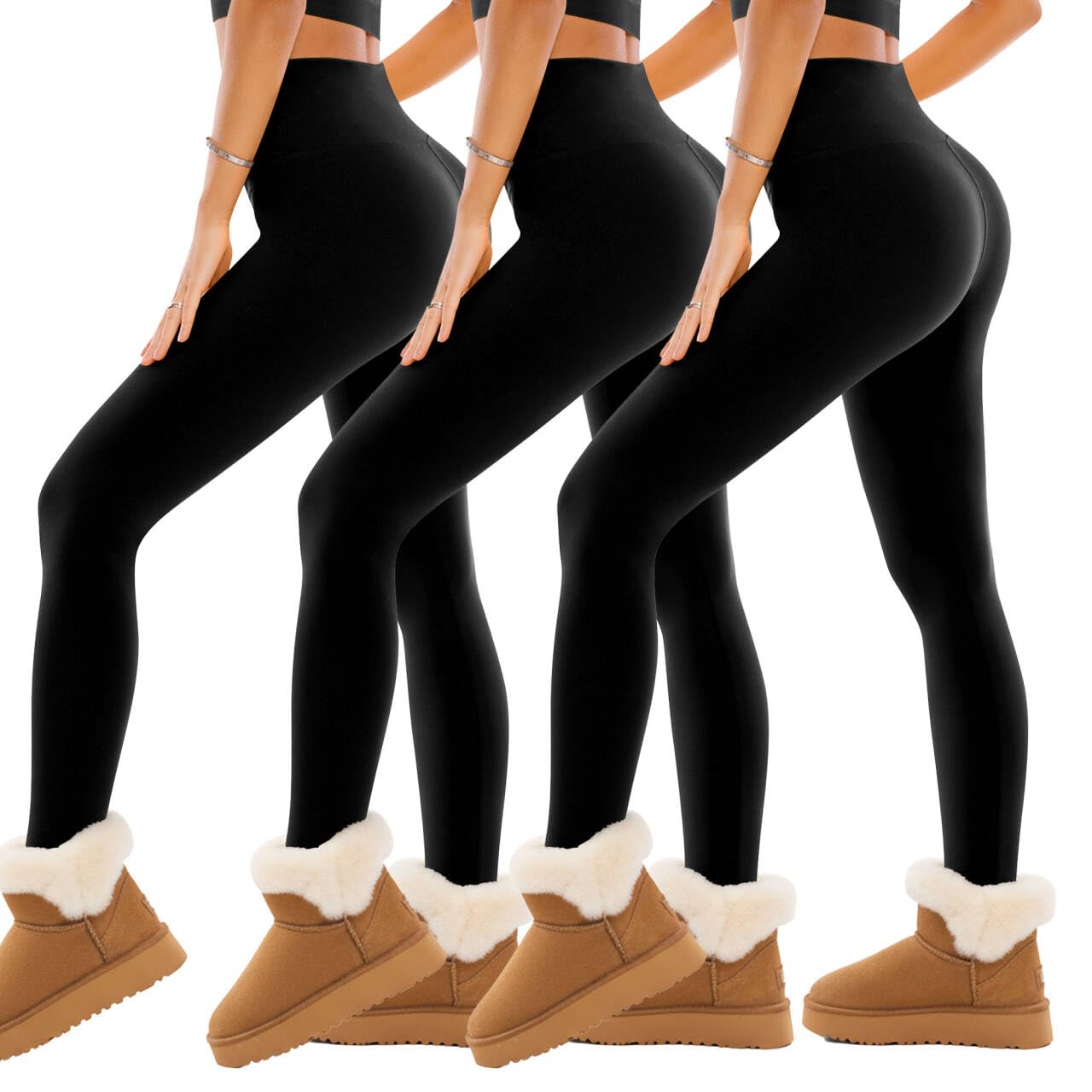 SINOPHANT Leggins Termici Donna Leggings Invernali Leggings Felpati Vita Alta Caldi Elastici Pantaloni