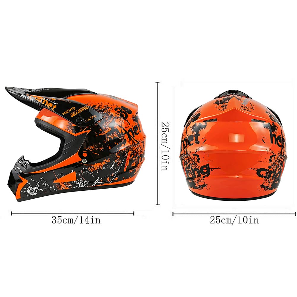 Casco de Motocicleta Todoterreno Juvenil, Casco de Bicicleta para niños y niñas, Casco de Motocicleta Personalizado, estándar CE
