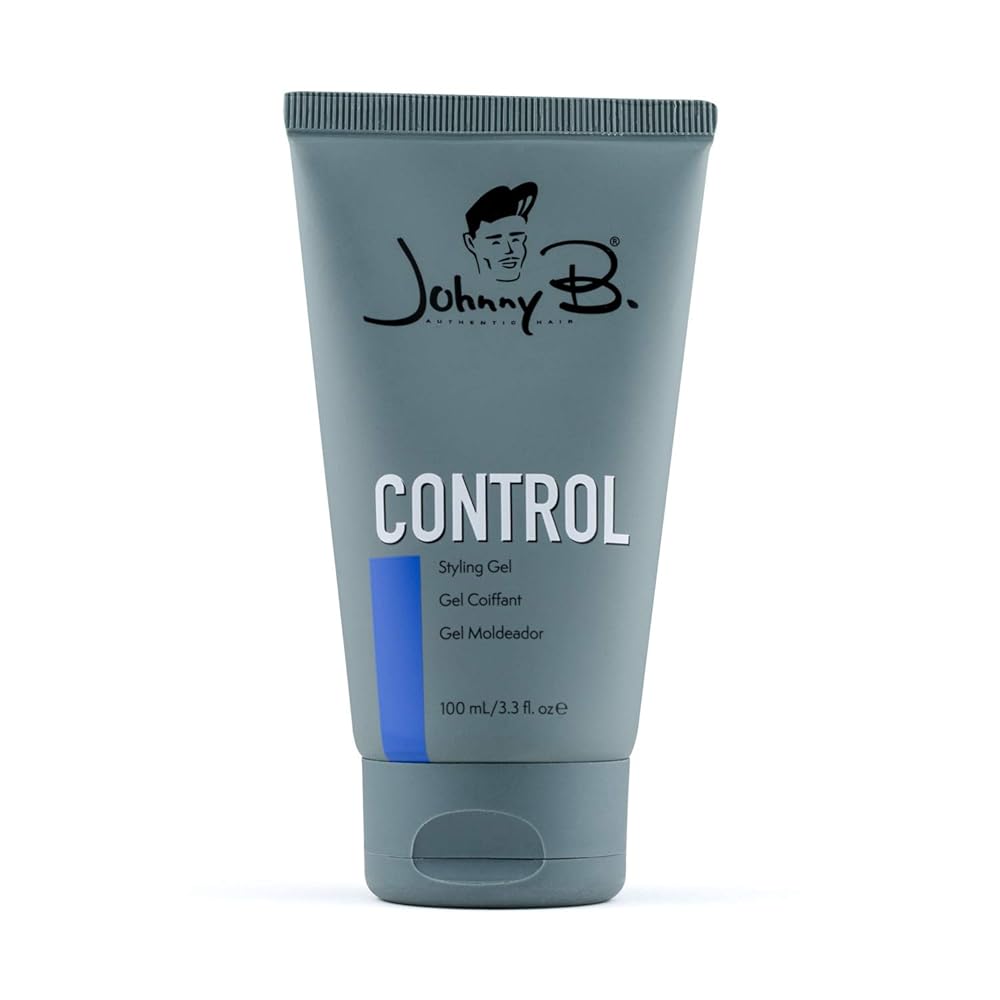 JOHNNY B. Control Alcohol-Free Hair Styling Gel, Strong Hold, All Hair Types 3.3 oz.