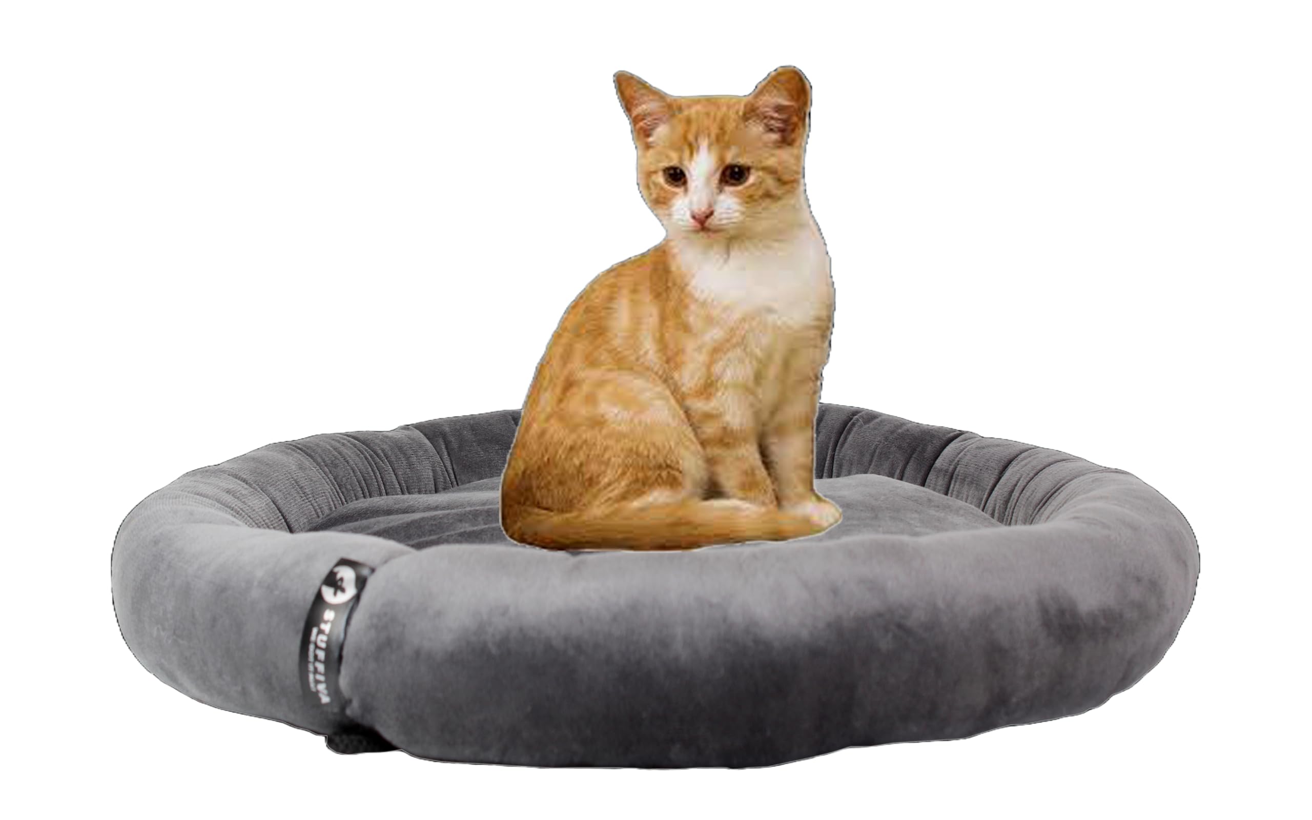 STUFFIVA Ultra Soft Velvet Pet Cat Bed for Sleeping -The Round Shape Soft pet Bed is Perfect for Indoor & Outdoors l PET Bed | Dog Bed | CAT Bed | Puppies Puppy Bed | Rabbit Bed (B0CSWMRDWZ) Amazon Price History, Amazon Price Tracker