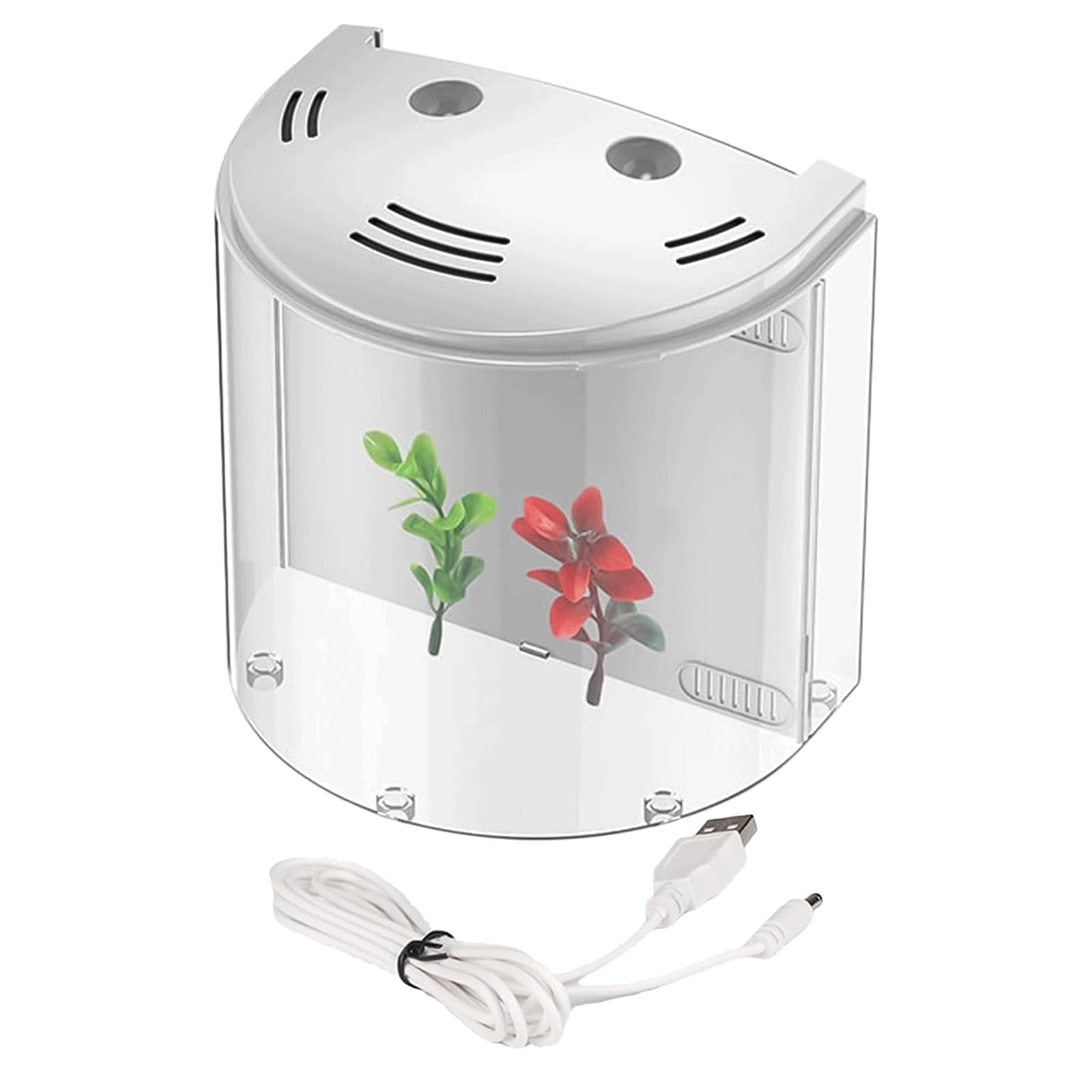 Acquario Serbatoi di Pesce di Pesce Betta acquari Serbatoi di Pesce con Pompa dell'Acqua del Filtro e Luce per lumache, Piccoli granchi Acquario Piccolo