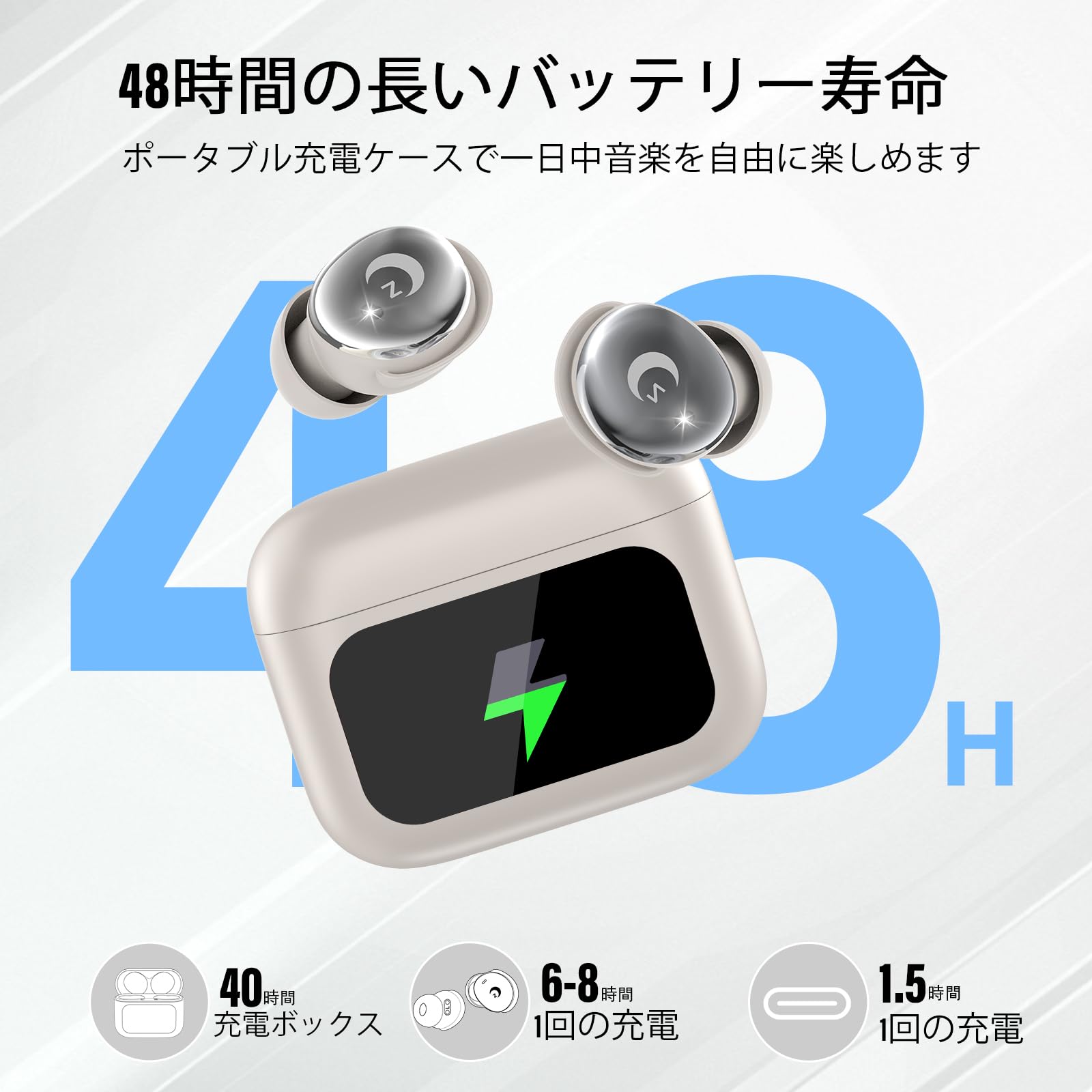 Amazon.co.jp: イヤホン bluetooth ワイヤレスイヤホン【2025年最新多
