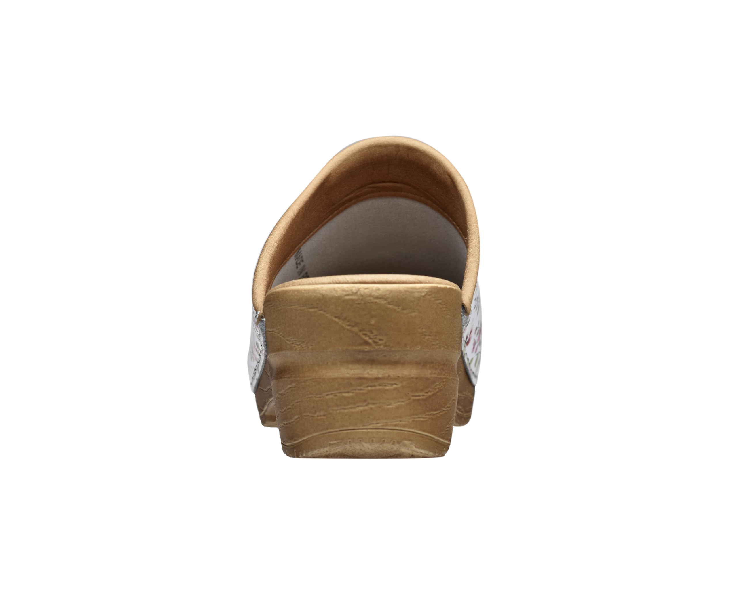 Sanita Illo Open Clog, Patent Leather, Original Handmade, Flexible Leather Clogs for Women, Anatomically Shaped Foot Bed with Soft Foam