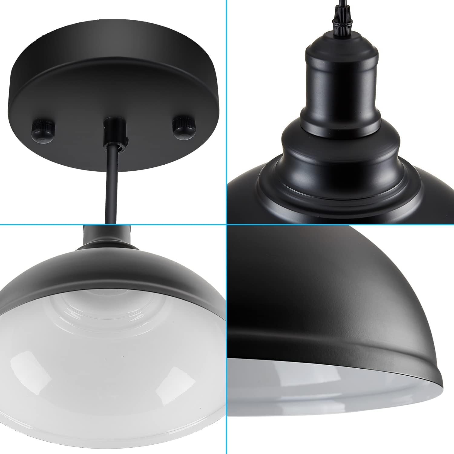 新品　lohen LOEHINLE 3PCS Pendant Lighting, Vintage Industrial Fixtures, Black