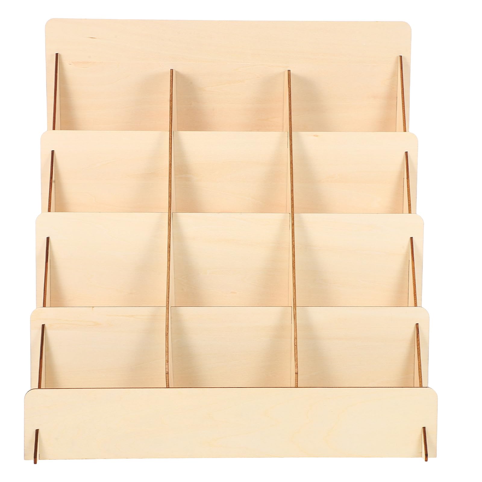 Expositor de tarjetas de madera versátil y de fácil montaje