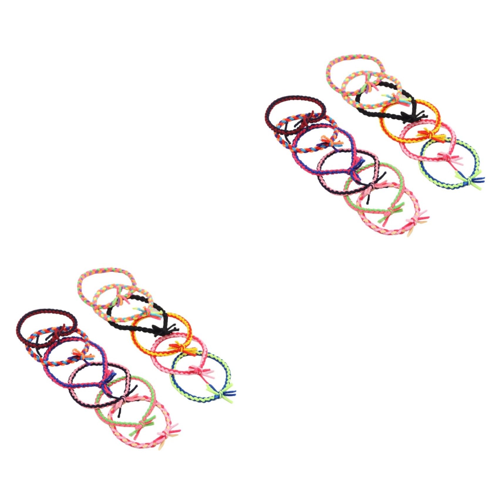 Beaupretty 200piezas Lazos De Cabello Elásticos Multicolores De Anillos Para Cabello Ajustables Accesorios Sencillos Para Mujeres y Niñas Para Uso Diario y Ocasiones Especiales