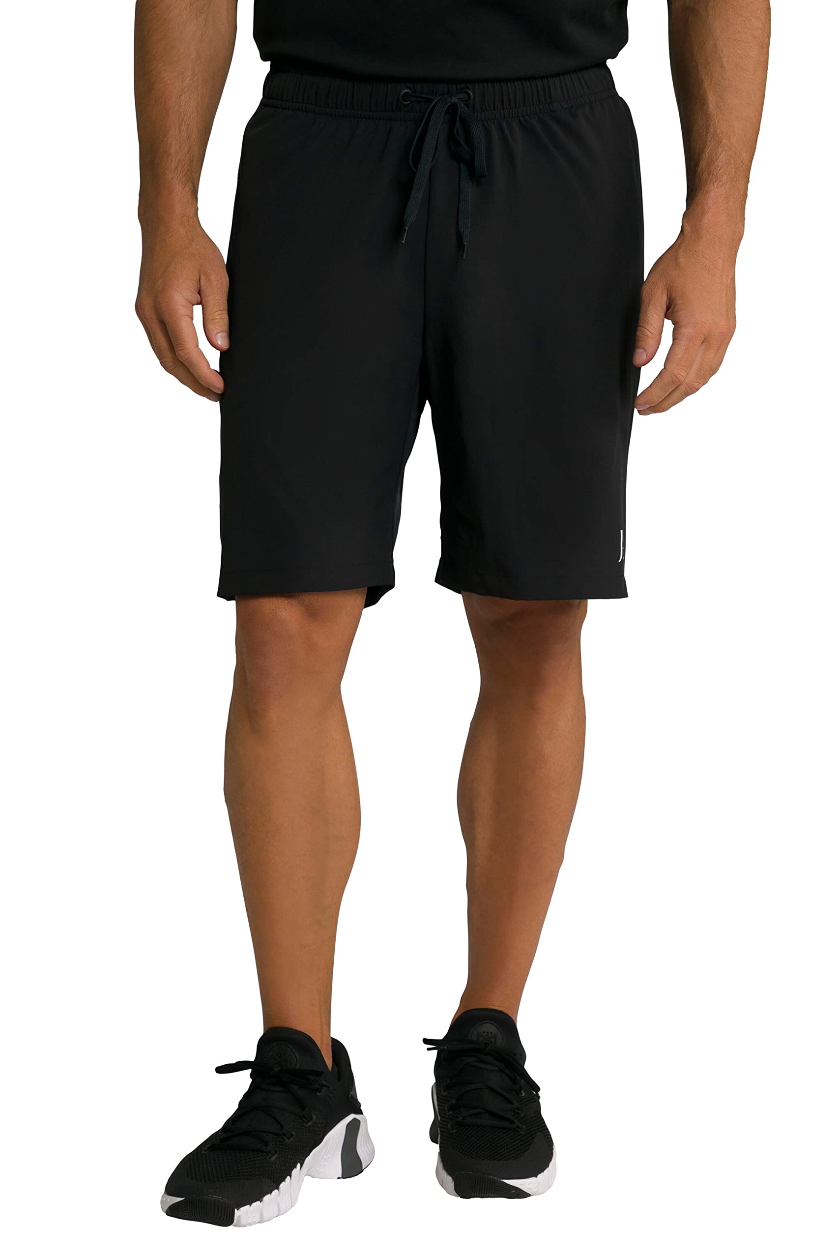 JP 1880 Men's Jay-pi Quickdry Functional Sports Shorts Elastic Waistband Trouser, Black, 4XL