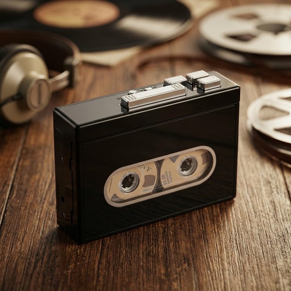 Reproductor de Casete para retro Metal USB Grabación MP3 Reproductor
