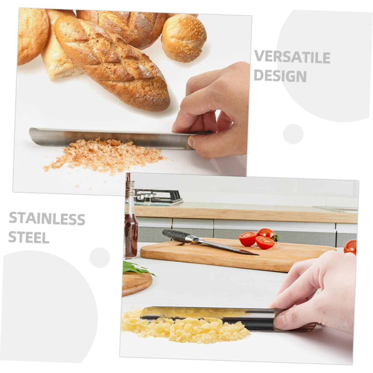 Amosfun 6 Piezas Raspador De Rallado Espátula Limpiador Barredora De Piso Barredora De Migas para Restaurante Barredora De Migas De Mesa Raspador De Migas De Acero Inoxidable