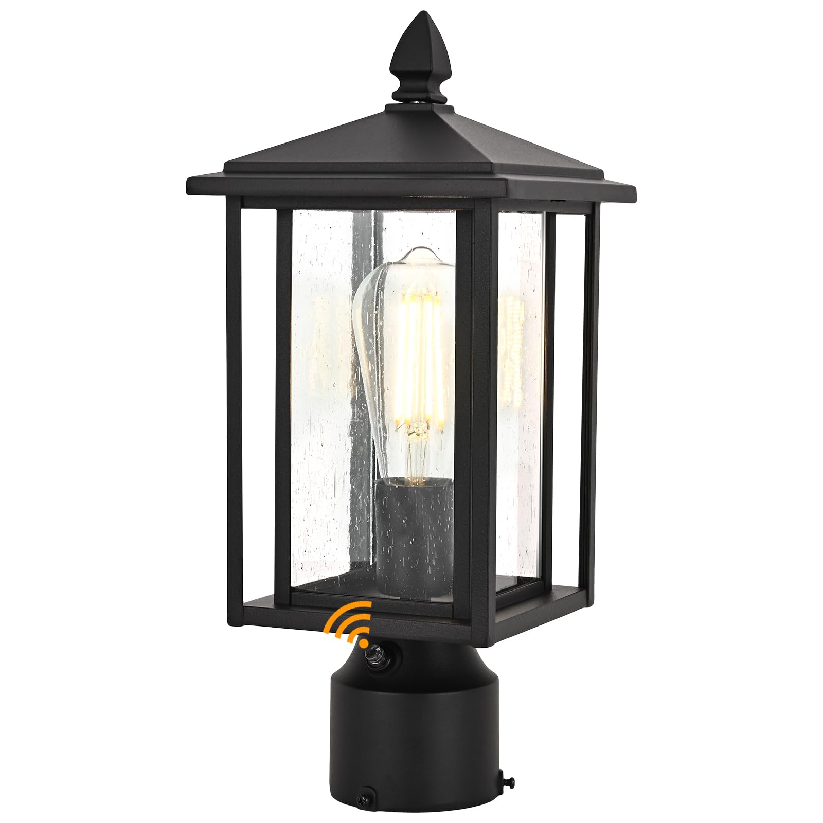 Dusk to Dawn Post Light Outdoor Lamp Post Light Fixture Aluminum with Glass, Post Lamps Outdoor Post Light Fixtures Pole Lights for Yard Patio Garden