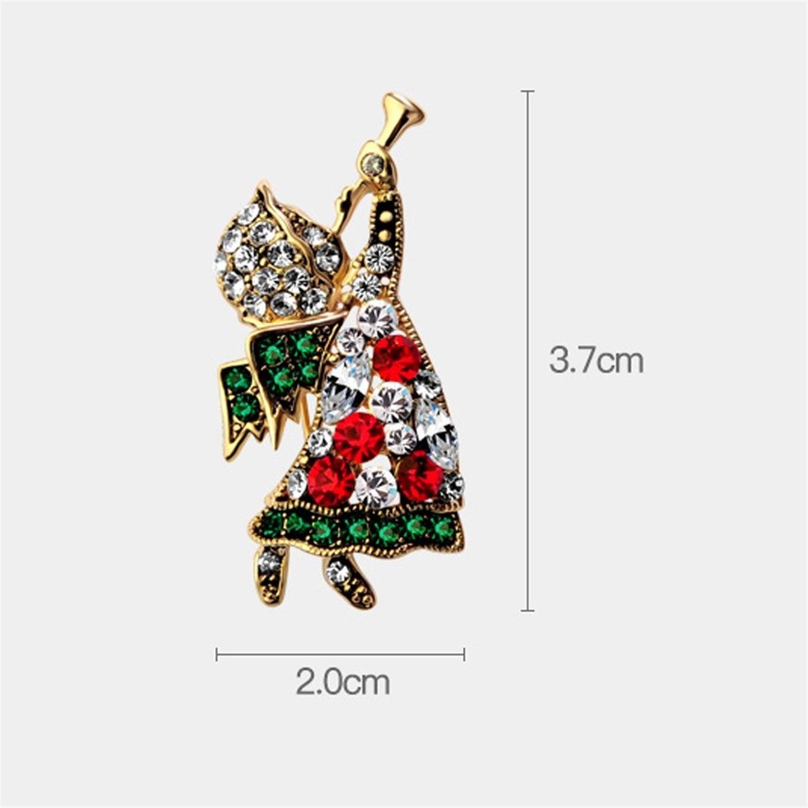 Nette Whistling Engel Broschen zogenes Metall Bunte Kristall Brosche Schmuck-Broschen Pin-Geschenk für Frauen