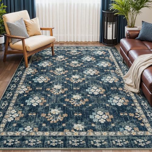 Lessymo Dining Room Rug 6x9 Navy