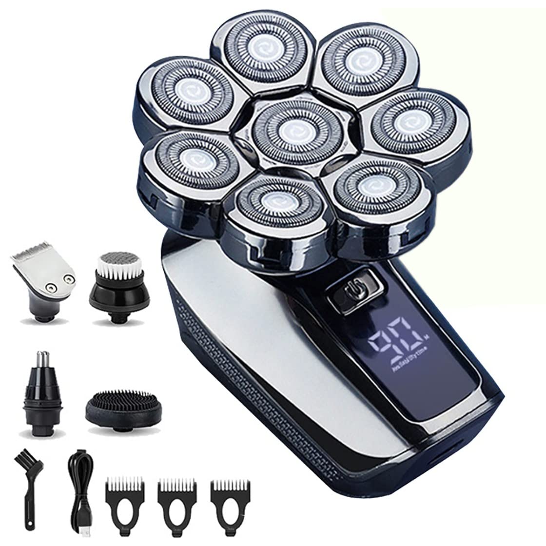 Head Shavers for Bald Men 8D Rechargeable Bald Head Electric Shaver Men Hair Nose Ear Beard Trimmer Electric