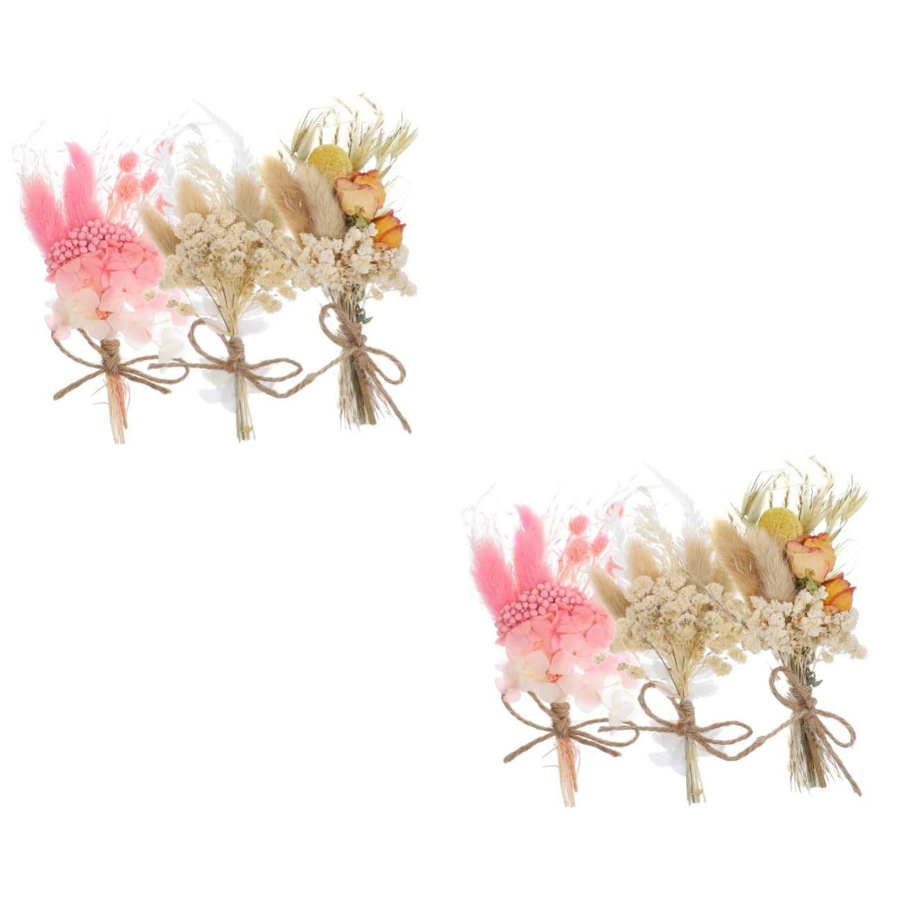 Alipis 2 Sätze Mini Trockenblumenstrauß Teiliges Dekorative Getrocknete Blumen Für Hochzeiten Partys Und Wohnkultur Pflegeleicht Für Fotos Und Kreative Arrangements 6 Stück * 2