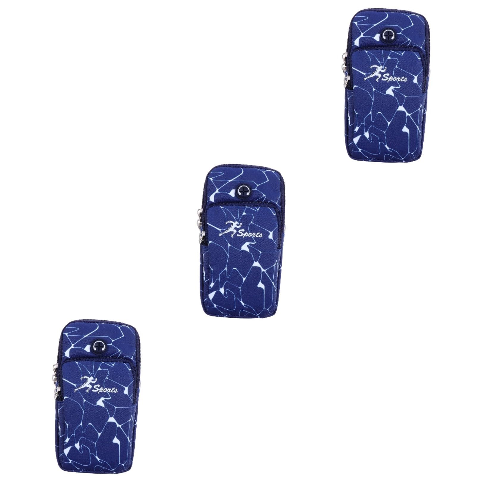Uonlytech 3piezas Bolsa Deportiva para Teléfono Móvil para Correr y Ciclismo Diseño De Bolsillos Material Oxford Transpirable Compatible La Mayoría De Smartphones