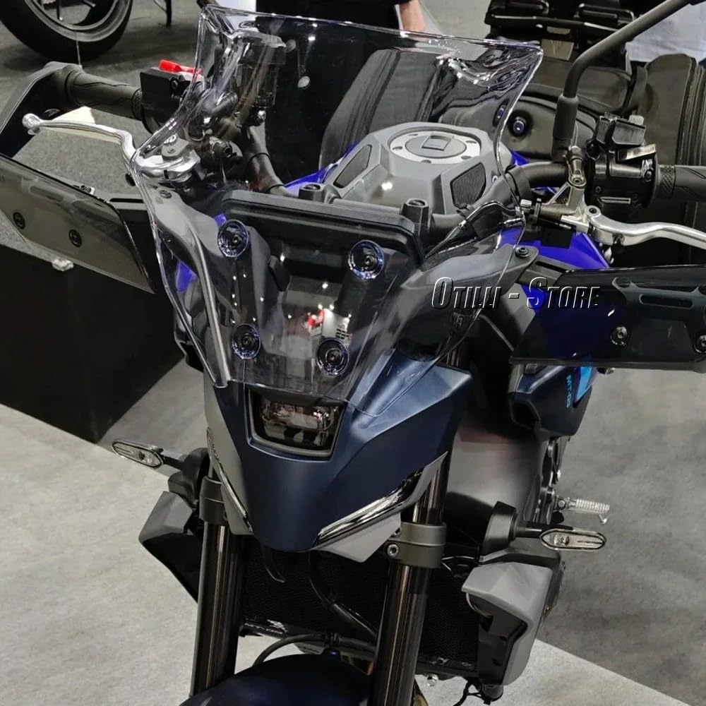 OXLLONE Protection Pare-Brise Avant Moto Noir Pour Yamaha MT-09 / MT-09 SP / FZ-09 2021-2023 – Déflecteur Vent Ultra Résistant