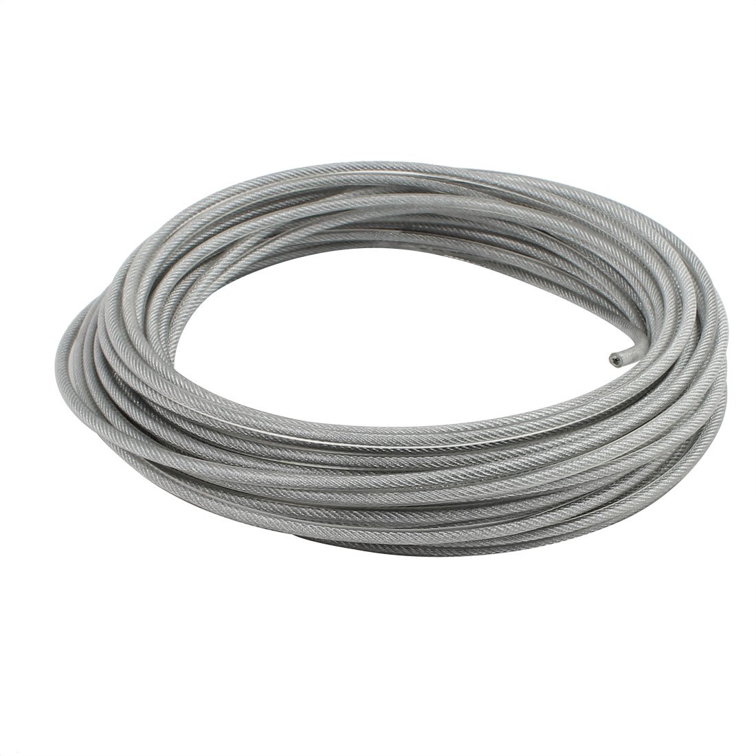 Câble acier enduit vinyle 4mm de 16m pour suspension et tension